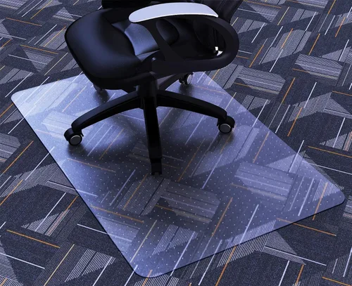 Miniatura 8 de Amyracel Tapete para silla de alfombra, 48 x 30 pulgadas, tapete transparente para silla de escritorio de computadora para suelos alfombrados