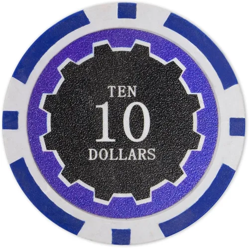 Brybelly Eclipse - Fichas de póquer pesadas de 0.49 oz (0.49 oz), 50 unidades Azul ($10 Dark Blue)