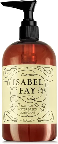 Lubricante íntimo, personal y natural para piel sensible Isabel Fay, base acuosa, etiqueta discreta, el mejor lubricante personal para mujeres y