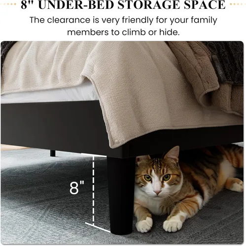 Miniatura 7 de SHA CERLIN Base de cama de terciopelo tamaño Queen con cabecera capitoné de canal vertical, plataforma tapizada con listones de madera, no necesita