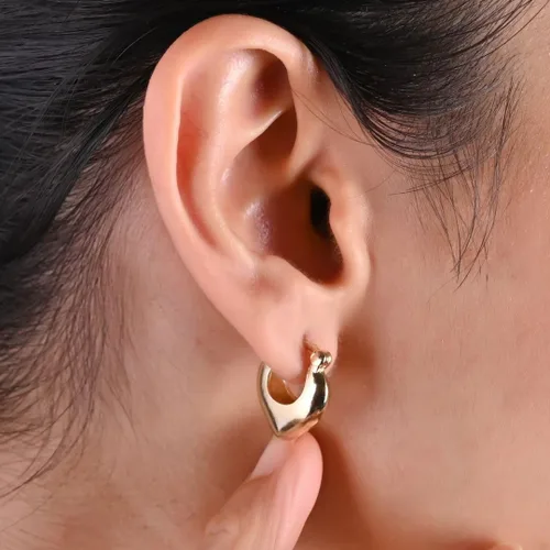 Miniatura 2 de Gempires - Aretes ligeros y gruesos, delicados y minimalistas, hipoalergénicos, chapados en oro, sin deslustre, diseño clásico, para uso diario