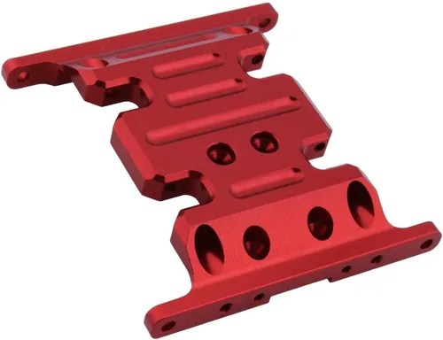 HobbyPark Placa de deslizamiento de transmisión de soporte de marco central de aluminio para AXIAL SCX10 1/10 RC Rock Crawler Car Option Parts (rojo)