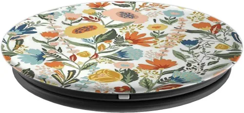 Miniatura 4 de Cute Floral Teal Hibiscus Pattern On White Pop PopSockets PopSockets PopGrip: Agarre intercambiable para teléfonos y tabletas