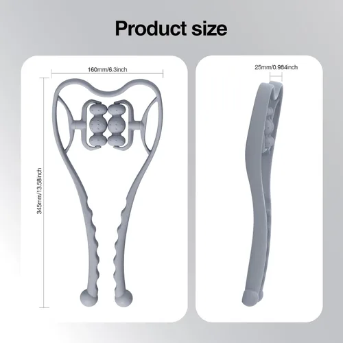 Miniatura 6 de Herramienta de masaje con rodillo de cuello, masajeador manual de cuello para aliviar el dolor de tejido profundo, bola masajeadora de 6 puntos