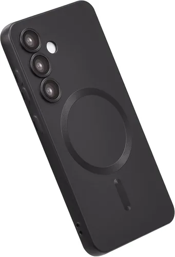 Miniatura 11 de Funda magnética para Samsung Galaxy S22 Ultra, silicona suave, delgada, antiarañazos, con protección de cámara, compatible con MagSafe, color negro