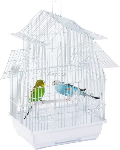 Jaula de viaje para pájaros pequeños - Kit de iniciación ligero para pájaros pequeños con jaulas para pájaros y accesorios, ideal para periquitos,