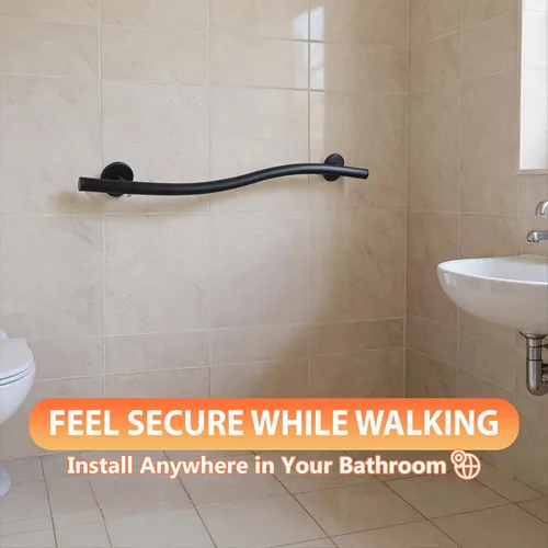 Miniatura 7 de Barra de agarre decorativa para ducha y bañera - Barandilla de seguridad para escalera, cama, inodoro, hogar / Asistencia para pararse y barra