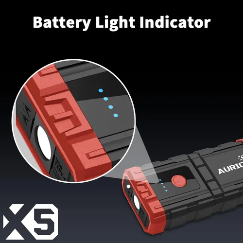 Miniatura 7 de X5 1000A Jump Starter Paquete de refuerzo de batería de litio de 12 V, caja de salto portátil, banco de energía y cables de puente para motores