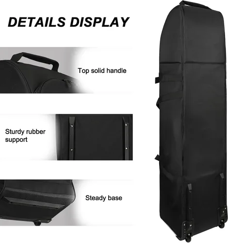 Miniatura 2 de Goloni Bolsa de viaje de golf con ruedas para aerolíneas, funda de viaje resistente al agua para viajes aéreos, equipaje de golf plegable portátil