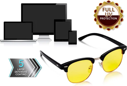 Miniatura 2 de SafetyBlue™ Gafas de día con 40% de bloqueo azul para hombres y mujeres Gafas de lectura Alivio del dolor de cabeza Gafas sin receta