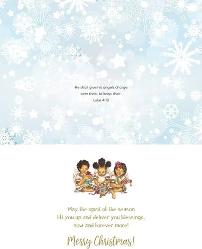 Miniatura 2 de African American Expressions - Juego de tarjetas navideñas en relieve en caja - Diseños de temporada inspiradores - Juego de 15 (5x7) tarjetas