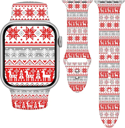 Miniatura 13 de Banda de Reloj para Festividades Compatible con Apple Watch Series 11 10 9 8 7 6 5 4 3 Ultra SE para Mujeres y Hombres, Elegante y Divertida Banda