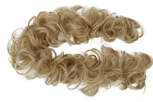Miniatura 26 de CAISHA Postizo de Cabello, Envoltura de Cabello, Fibras Sintéticas Resistente al Calor, Rizado Desordenado, Recogido, Negro HW6