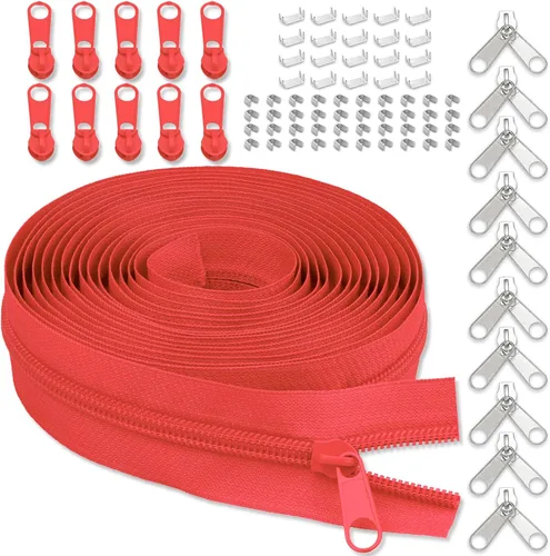 Miniatura 10 de Cinta de cremallera de nailon #5 para costura: YZSFIRM 10 yardas blancas por The Yard Cremalleras de bobina de nailon para manualidades de costura
