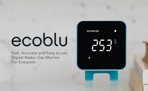 Miniatura 8 de Ecosense EB100 EcoBlu, detector de radón doméstico, captura y muestra resultados cada 10 minutos, monitoreo continuo a corto y largo plazo, fácil