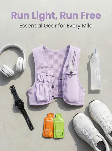 Miniatura 5 de Zelvot Chaleco de correr para mujeres y hombres, patente original de Estados Unidos, correas ajustables para el pecho, chaleco de hidratación