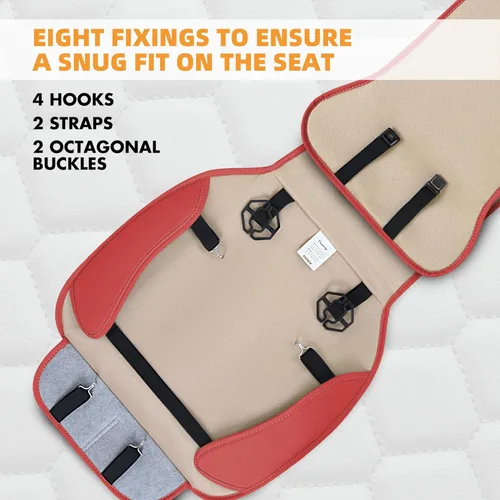 Miniatura 5 de Elantrip - 2 fundas para el asiento delantero del automóvil, protector de cuero para el asiento del automóvil, ajuste universal para la mayoría