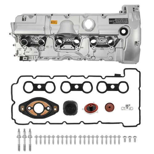 Tapa de válvula de motor de aluminio con junta compatible con BMW 128i 2006-2013 328i 328ixDrive X3 323i 528i 528ixDrive X5 328x 264-935 11127552281