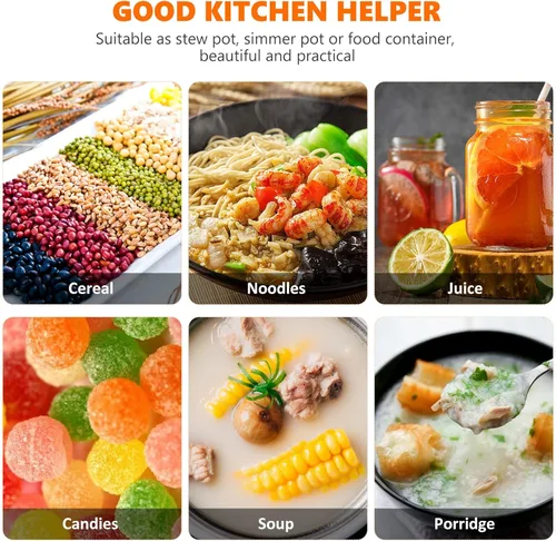 Miniatura 8 de Ollas de vidrio transparente para cocinar en la estufa, olla de cocción de sopa de vidrio con tapa, olla gruesa para cocina, olla grande para servir