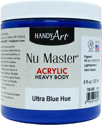 Miniatura 20 de Handy Art Nu Master - Pintura acrílica de cuerpo pesado, 8 onzas, carmesí Alizarin