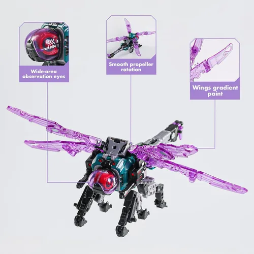 Miniatura 5 de 52TOYS BEASTBOX BB-62 Onitopte - Figura de acción de juguetes deformantes, juguetes de conversión en mecha y cubo, regalo perfecto para fiesta