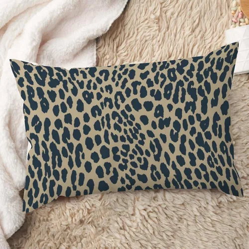 Miniatura 10 de ArogGeld Funda de almohada lumbar, estampado de guepardo verde, leopardo, estampado de leopardo, manchas de animales, almohada decorativa verde, A-17