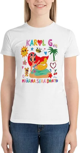 Miniatura 6 de Karols G Shirt Mananas seras Bonitos Camiseta para Mujer