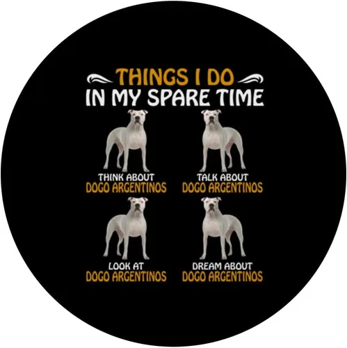Miniatura 3 de Things I Do In My Spare Time Dogo Argentino Funny PopSockets MagSafe PopGrip for iPhone