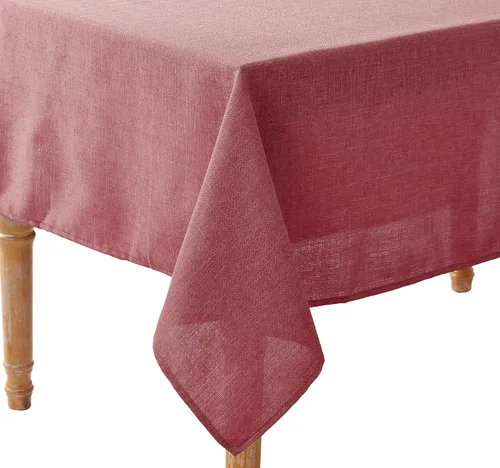 Miniatura 9 de Violet Linen Patrón europeo de lino sintético sólido, poliéster, repelente al agua, a prueba de derrames, sin arrugas, tela suave antiencogimiento