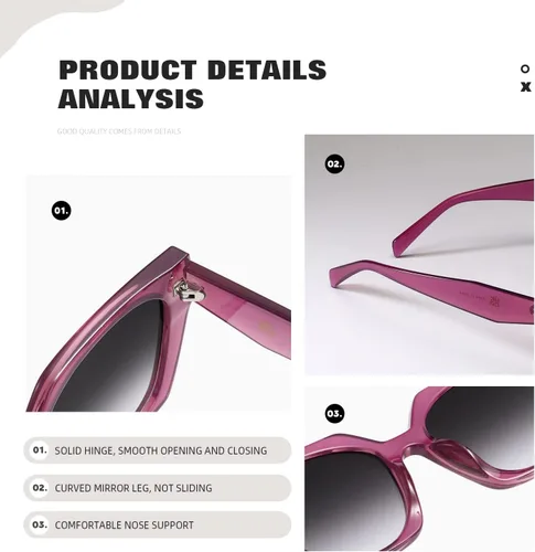 Miniatura 13 de Gafas de sol retro para mujer y hombre, cuadradas, modernas, modernas, modernas, con protección UV, parasol