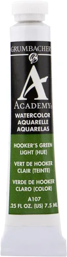 Miniatura 10 de Grumbacher Academy Pintura de acuarela, 0.3 fl oz/0.25 onzas, óxido de cromo verde (A048)