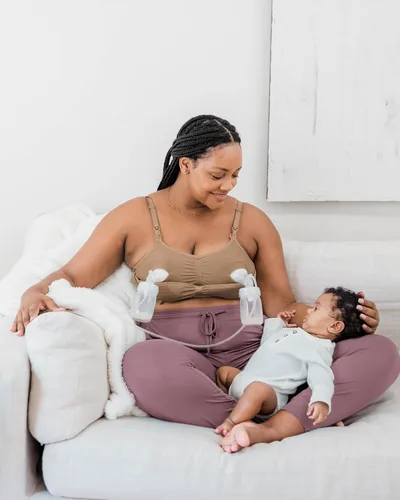 Miniatura 19 de Kindred Bravely Sublime Pumping Bra Hands Free, Adjustable Pumping & Nursing Bra with EasyClip for All Breast Pumps