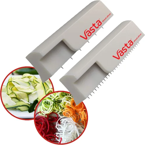 Vasta - Cortador de verduras y hojas de frutas, cuchillas de acero inoxidable sin BPA, crea espaguetis y pappardelle bajos en carbohidratos, keto,