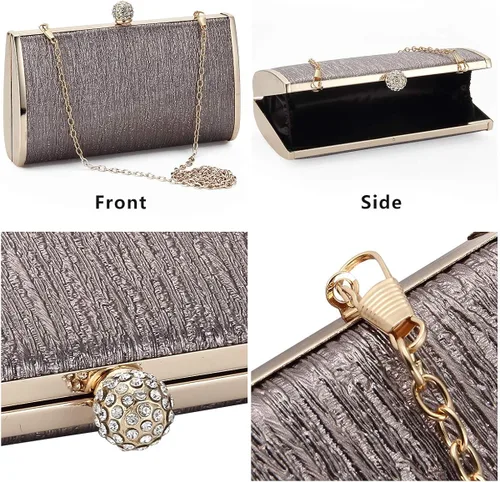Miniatura 6 de Bolsos de embrague de noche para mujer marco de metal bolso de noche bolso de noche bolso de boda fiesta de graduación cócteles nupciales