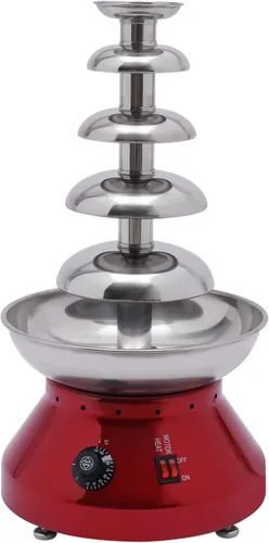Fuente de chocolate comercial, 5 niveles y 7 libras, gran torre comercial de fondue de chocolate caliente, máquina eléctrica de fuente de fondue de