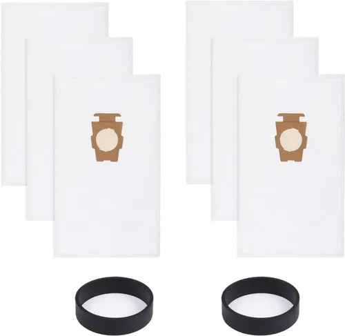 Paquete de 6 bolsas para aspiradora y 2 cinturones compatibles con bolsas de aspiradora Kirby 204811, 204814, 205811 Style F, aptas para todos los