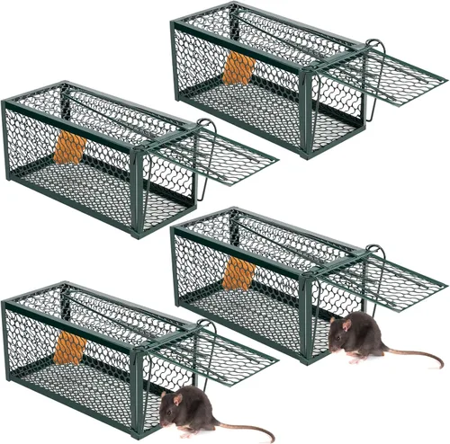 Miniatura 9 de Qualirey 1 Pieza Trampa Humana para Ratas Ardilla Listada Roedor Ratón Ardilla Trampa de 9.1 x 4.5 x 4.5 Pulgadas Animales Vivos Ratón Topillos