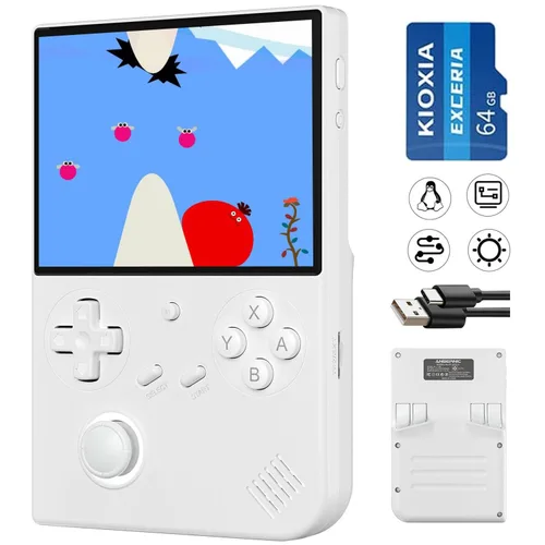 Miniatura 9 de Consola de juegos retro G350, sistema Linux RK3326 G350, consola de juegos portátil incorporada 64G TF Card 4371, pantalla IPS de 3.5 pulgadas