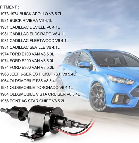 Miniatura 3 de CarBole Bomba de combustible eléctrica universal de 12 V 5-9 PSI 30GPH Bomba de transferencia de combustible para gasolina y diésel para carburador