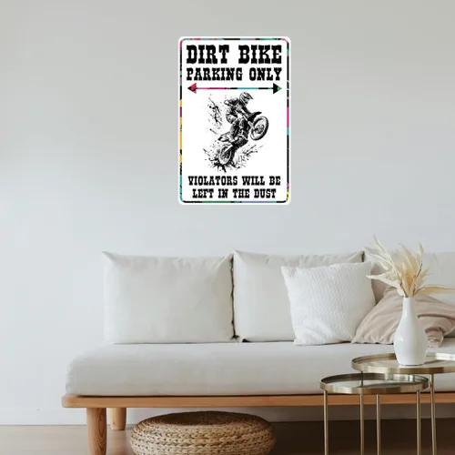 Miniatura 5 de Accesorios para Bicicleta de Tierra, Carteles de Hojalata para Bicicleta de Tierra, Regalos de Motocicleta, Decoraciones para Fiestas de Cumpleaños