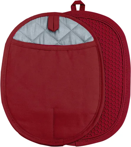 Miniatura 9 de Juego de 2 soportes de silicona para ollas con bolsillos, antideslizantes, acanalados, para cocinas, almohadillas calientes resistentes al calor