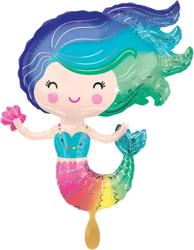 Miniatura 2 de amscan Mayflower Products - Globo colorido de sirena de 30 pulgadas (1)