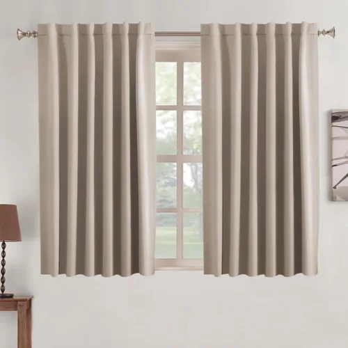 Miniatura 29 de Turquoize Cortinas Opacas para Tratamiento de Ventana con Trabillas Traseras para Sala de Estar/Dormitorio, Tratamientos de Ventana con Aislamiento