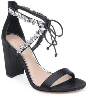 Miniatura 2 de Jewel Badgley Mischka Thamar Crystal Strappy Block Heel