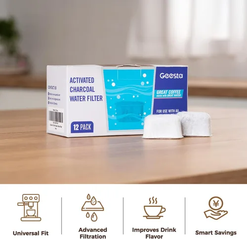 Miniatura 4 de Paquete de 12 filtros de agua de carbón de repuesto para uso con máquinas de café Cuisinart