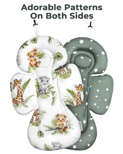 Miniatura 7 de Inserción para bebé Compatible con columpio 4moms Mamaroo y silla de auto para bebé, incluye 3 bolas de repuesto, inserción reversible para recién