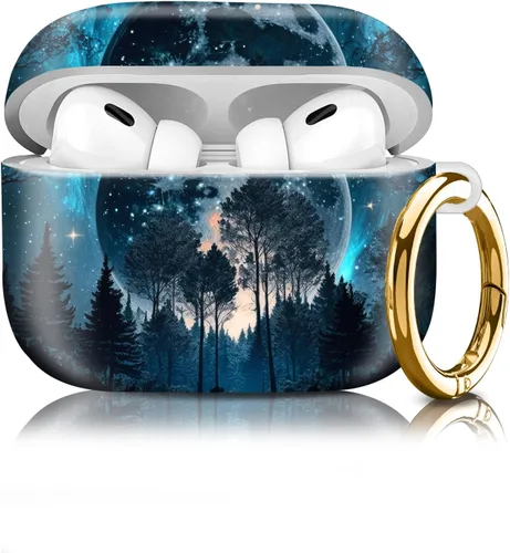 Miniatura 16 de Funda compatible con AirPod Pro de 2ª/1ª generación, ligera y duradera, resistente con llavero, diseño elegante funda para AirPod para mujer