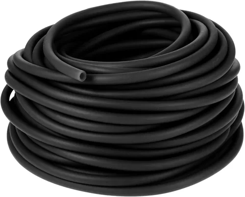 100 pies de tubo de goma de látex 3/8 pulgada de diámetro externo y 1/4 pulgada de diámetro interno, tubo de látex natural multicolor, tubo Negro