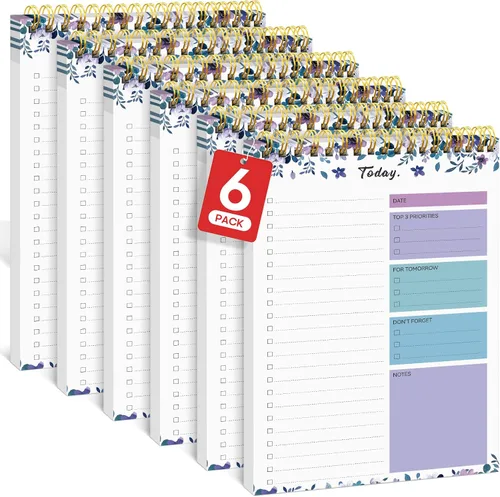 Miniatura 24 de Taja Bloc de notas de lista de tareas pendientes para el trabajo con 52 hojas, 9.8 x 6.5 pulgadas, planificador diario sin fecha, perfecto