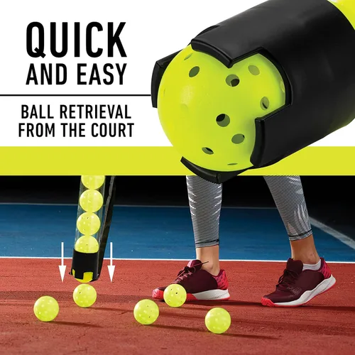 Miniatura 3 de Franklin Sports, tubos de recogida de pelotas de pickleball, tenis y pádel - (15) pelotas de tenis/pádel + (13) tubos elevadores de pickleball